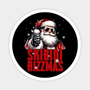 skibidi rizzmas santa funny vintage style Magnet